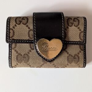 Gucci GG Beige and Brown Canvas Key Holder/Case